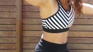 Got fucked hard alongside hawt wearing spandex in the gym HD