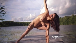 Amazing girl fitness outdoors