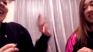 Perfect young japanese teen chick smoking on live cam