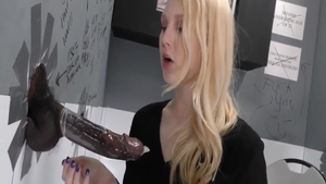 Skinny ebony blonde hair Lily Rader enjoys hard ramming