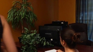 Perfect teen ass pounded in office