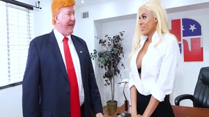 Deepthroat alongside big tits MILF