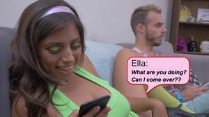 Raw cumshot amongst big boobs pornstar Ella Knox HD