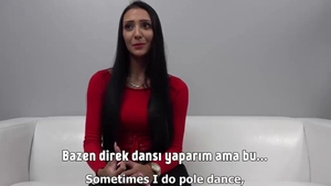 Long haired czech teen chick deepthroat at the audition