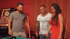 Busty deutsch Sexy Susi wearing dress deepthroat threesome