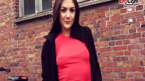 Raw sex along with german brunette