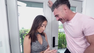 Beautiful teen Kira Perez rough dick sucking in HD
