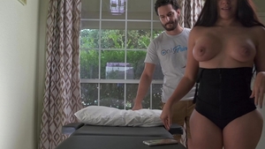 Thick latina brunette massage