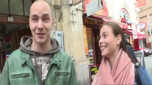 Too cute amateur cock sucking in public