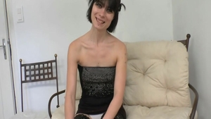 Hottest french babe receives rough fucking in panties