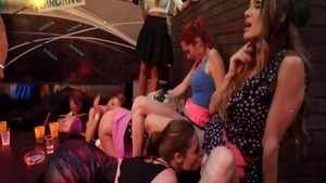 Handjob in public among glamour supermodel