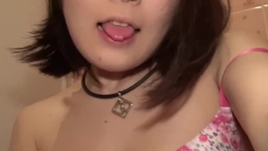 Solo wet pussy asian female masturbating in the bath