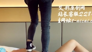 Young japanese amateur enjoys rough nailing in shoes in HD