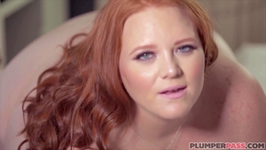 Ginger BBW finds pleasure in sex scene HD