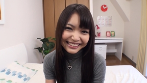 Creampie accompanied by hairy japanese brunette