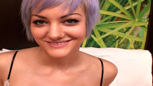 Very small tits american amateur pussy eating at the casting