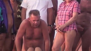 Stepmom group sex at the beach