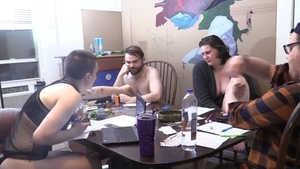 Fucking hard together with tattooed star