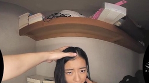 Huge boobs asian slut feels up to slamming hard HD