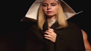 Hard nailining in the company of virgin nun