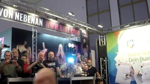 European amateur nudist stripteasing in public