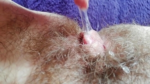Wet pussy girl closeup HD