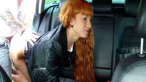 Cock sucking in car