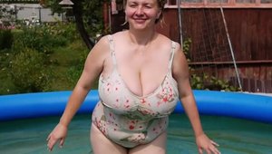 Russian orgasm in public HD