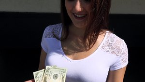 Public Pick Ups - Brunette Stoney Lynn sucks dick and fucks