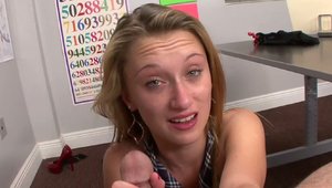 Fetish Network: Skinny student Tara Lynn Holmes POV swallow