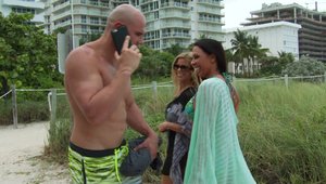Wives on Vacation: MILF Alexis Fawx FFM at the beach