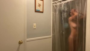 Got slammed hard in shower together with busty amateur