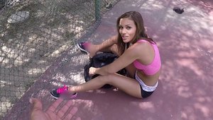 Teens Love Money: Teen Karter Foxx POV got nailed outdoors