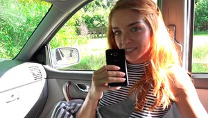 Dad Crush - Redhead gets plowed in the car