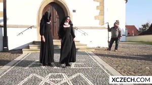 Nailing along with big tits czech nun