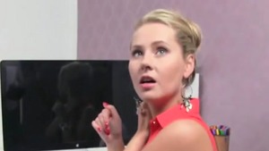 Riding a dick at casting with female